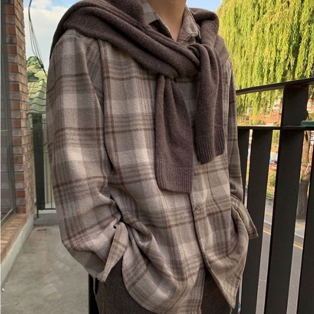 Realtakai Rt No. 2811 Woolen Plaid Shirt Brown 2x Nwt In Package — image 2 of 5